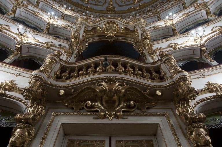 Piacenza, Teatro Municipale, scorcio del palco reale (foto Andrea Scardova, IBC) 2016